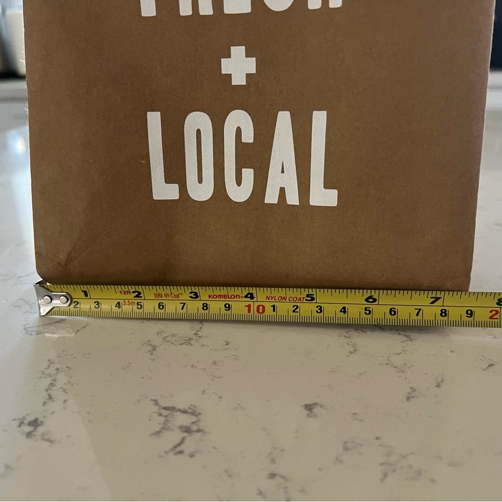 Brown Fresh Local Kitchen Packable Reusable Lunch Storage Bag Cooler Work School - Picture 6 of 7